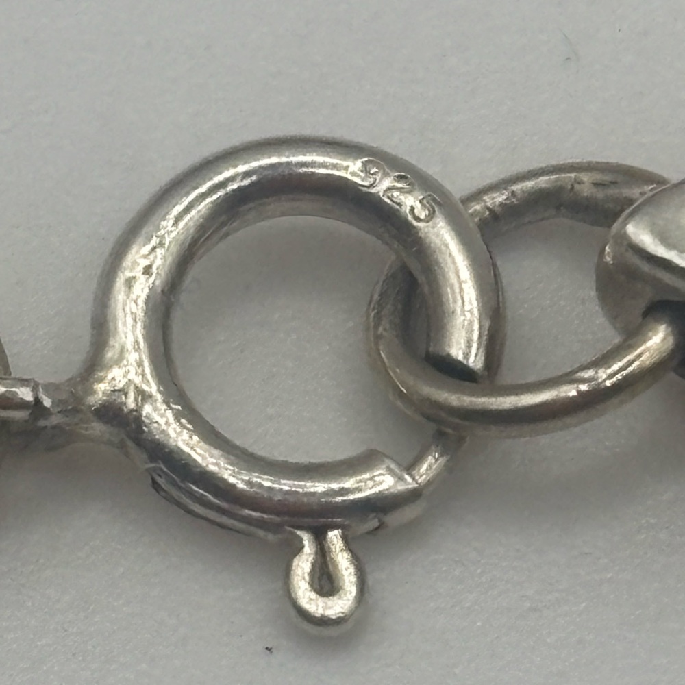 Fleur de Lis  Vintage 925 Chain Link Bracelet - Picture 6 of 7
